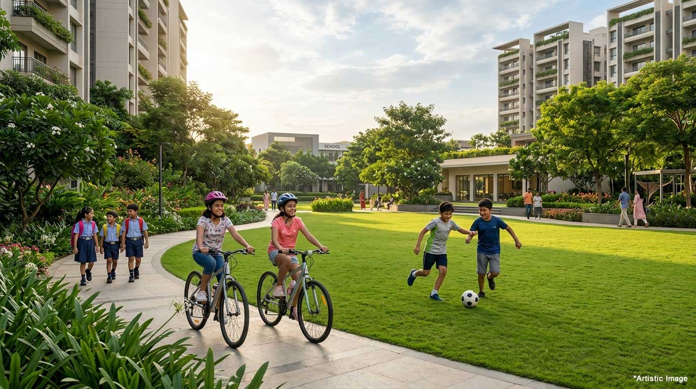 Children learning and playing at Hiranandani Parks, Oragadam