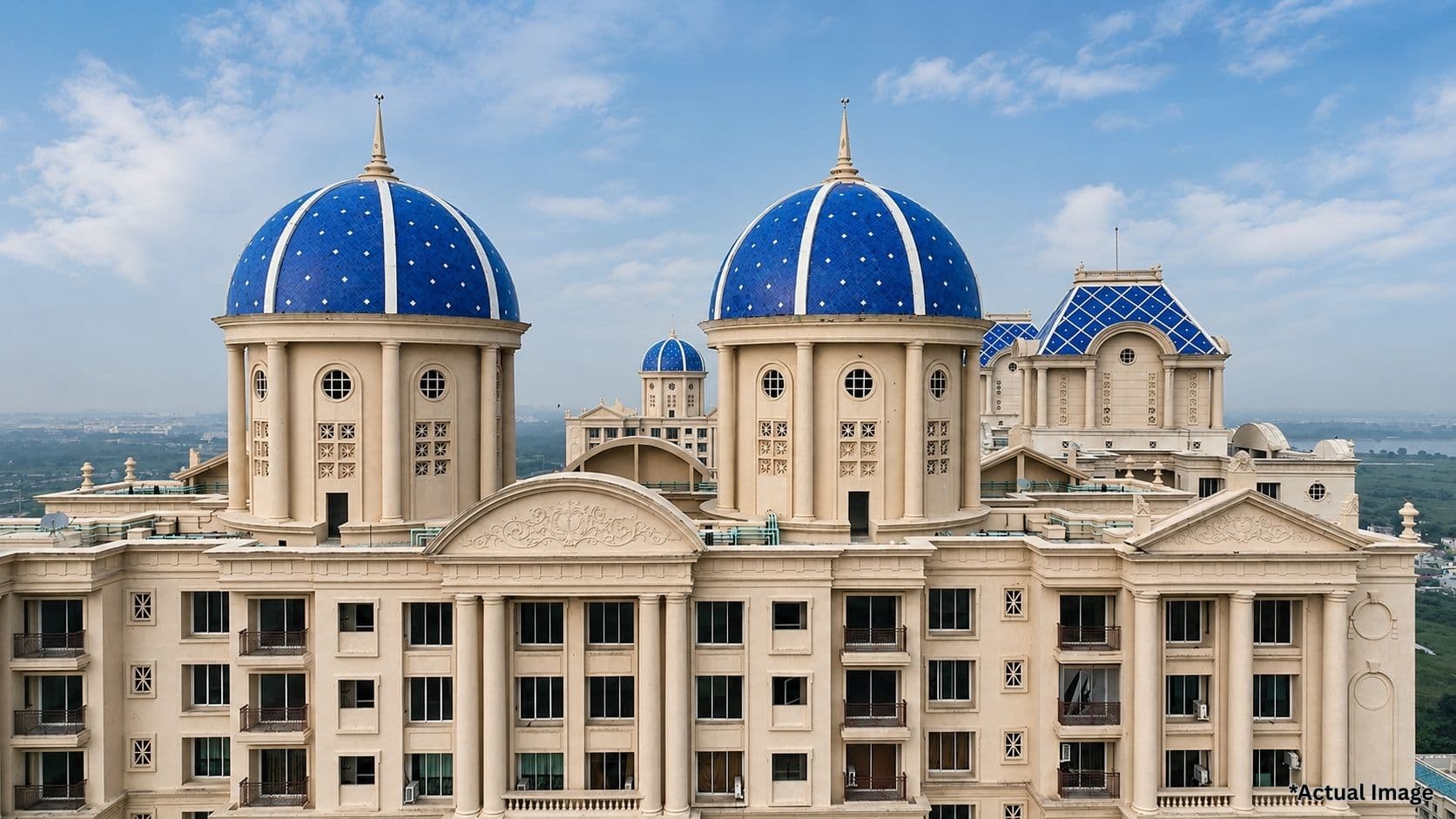 Neo-classical residential architecture at Hiranandani Parks, Oragadam